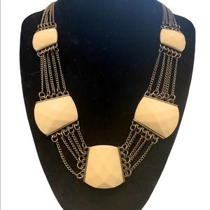 Antique gold statement necklace